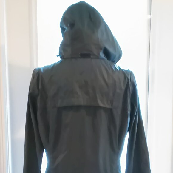 Columbia Womens Black Zip Up Hooded Light Rain Coat Hideaway Light Wind Jacket - Picture 12 of 13